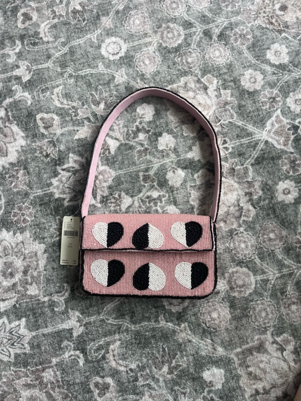 Anthropologie Fiona beaded bag : Heart Motif